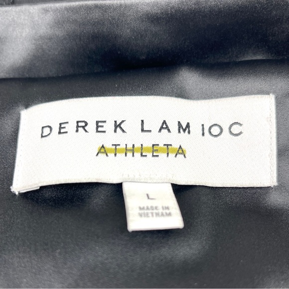 Derek Lam IOC x Athleta Collaboration Black Satin Feel Jacket Size Large - Picture 3 of 3
